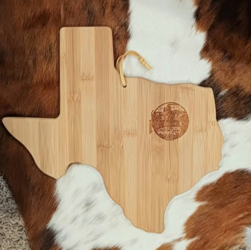 TOTALLY BAMBOO Texas Shaped Bamboo Cutting Board